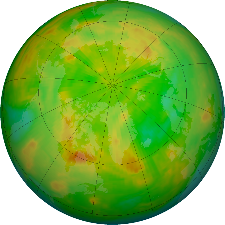 Arctic ozone map for 31 May 1992
